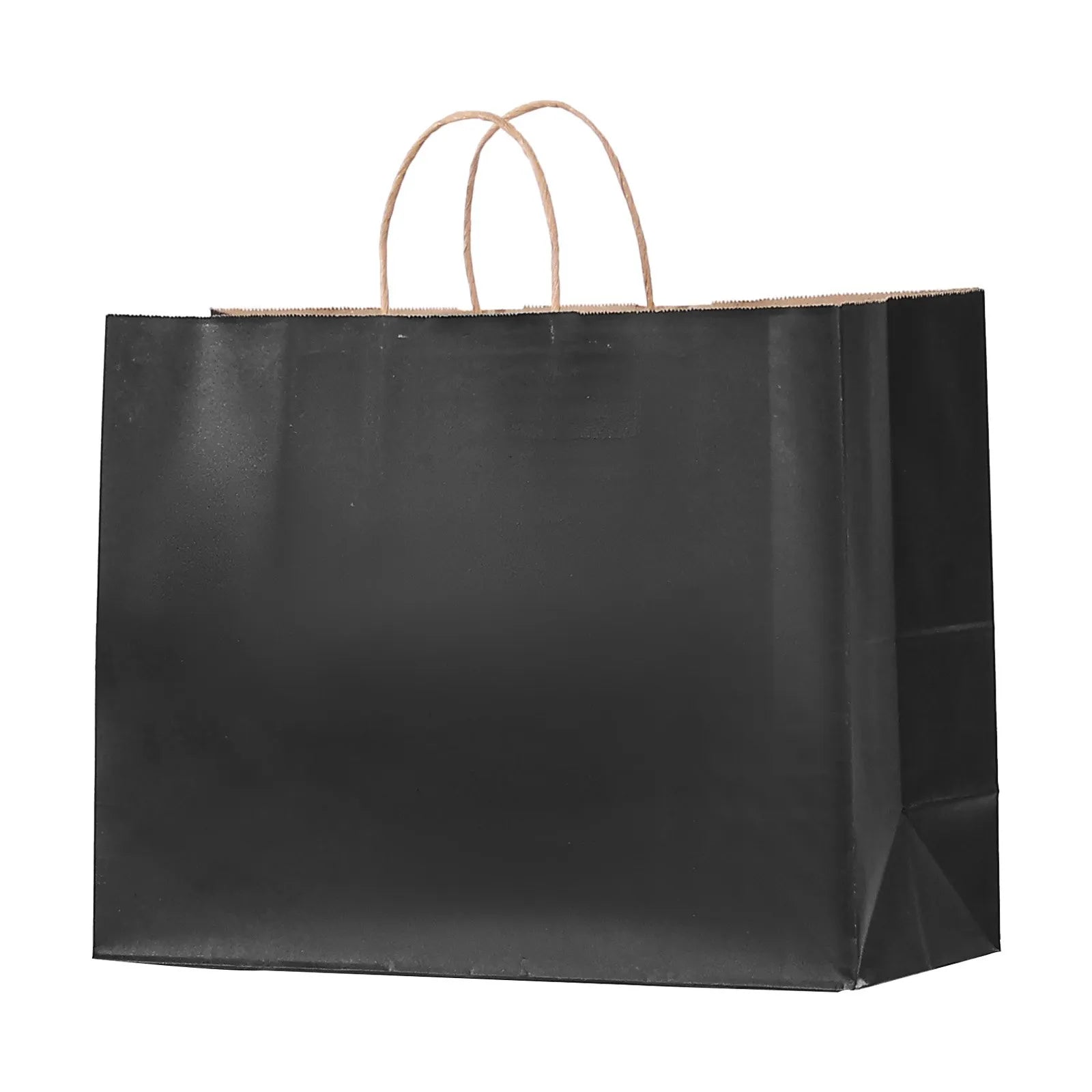 VEVOR Kraft Paper Bags with Handles – 50/100Pcs, 16 x 6 x 12 in, Large Reusable & Recycled Grocery/Party Bags – White, Brown, Black 