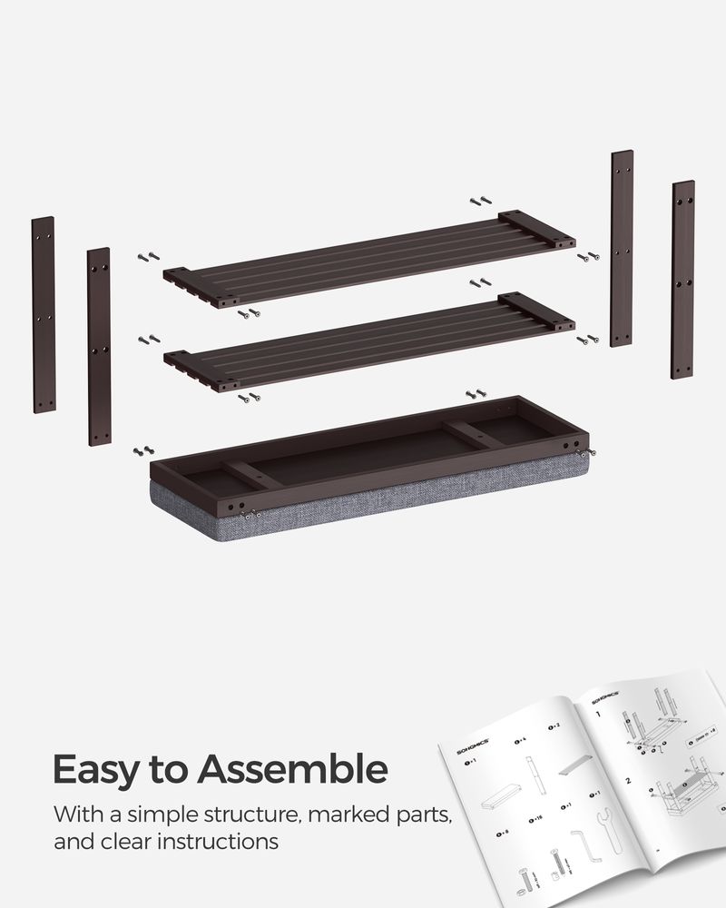 SONGMICS Bamboo Shoe Bench 