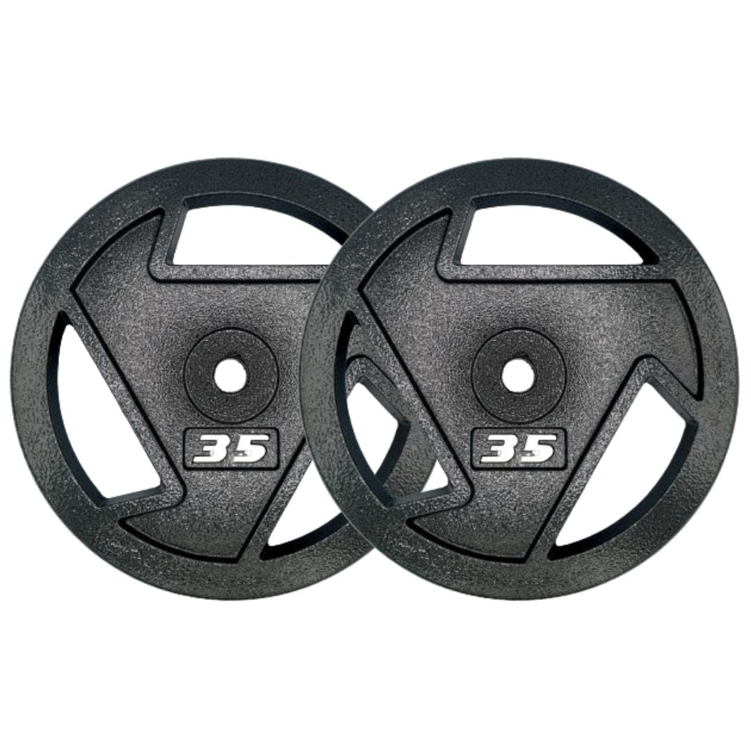 HAJEX Tri Grip Cast Iron Weight Plates 