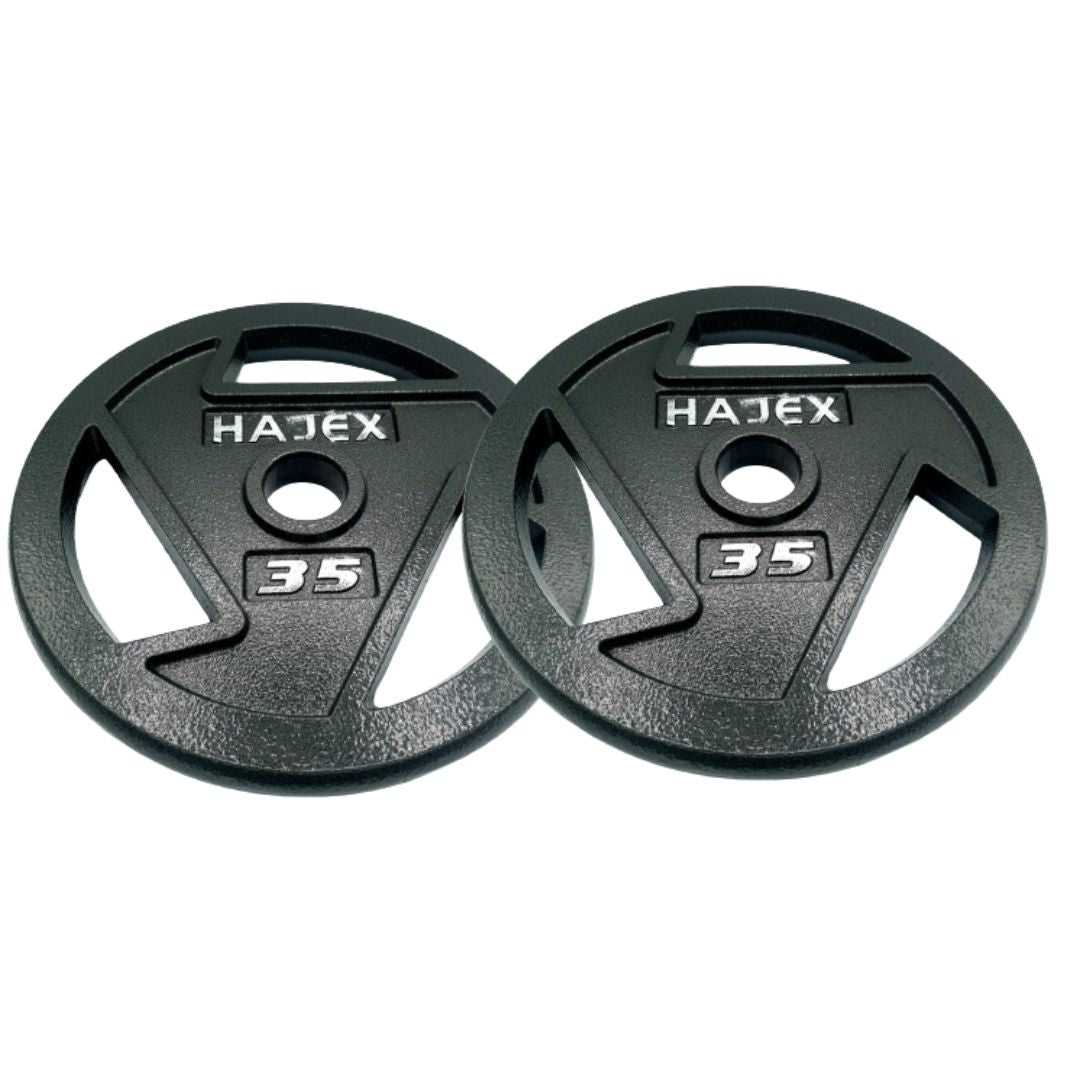 HAJEX Tri Grip Cast Iron Weight Plates 