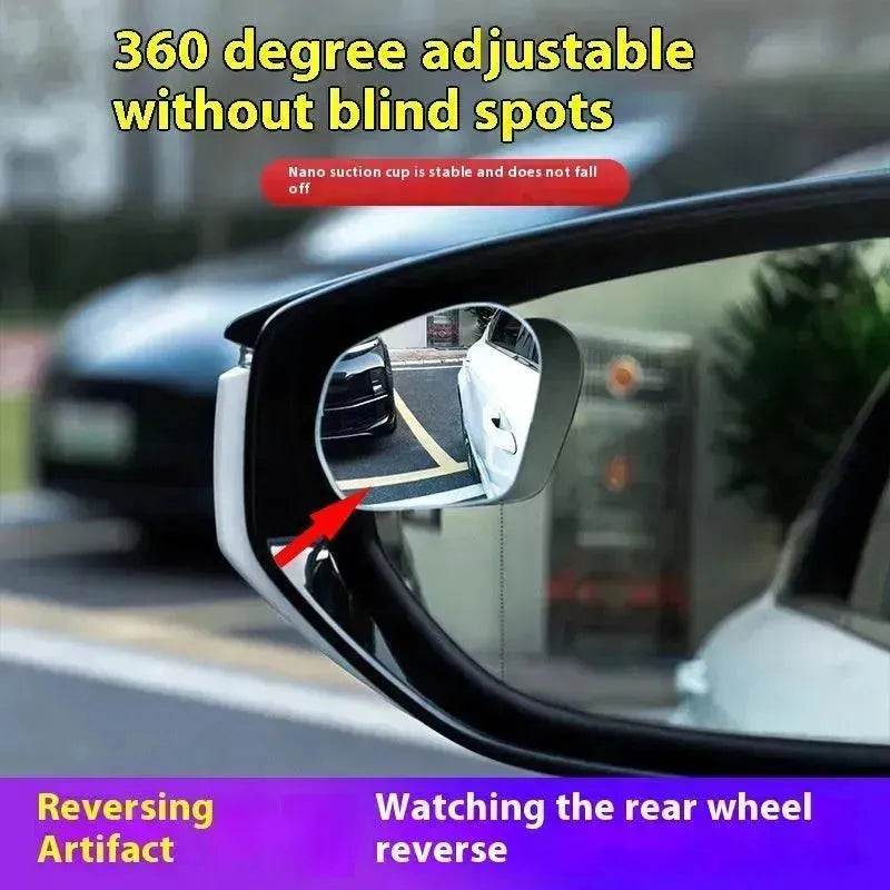 360 Degree High-definition Wide-angle Suction Cup Car Small Circular Rearview  Mirror 