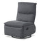 360° Swivel Rocking Chair with Cushioned Back for Living Room-Gray