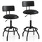 Set of 1/2 360° Swivel Counter Height Barstool with Padded Seat and Back-2 Pieces
