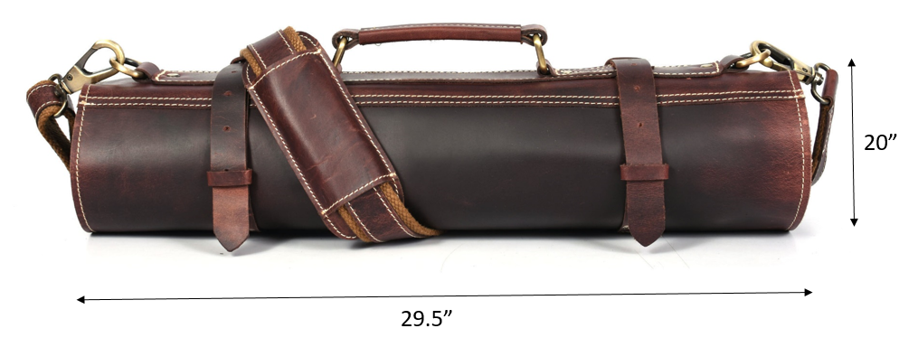 Bend Leather Chef Knife Roll 10 Slot