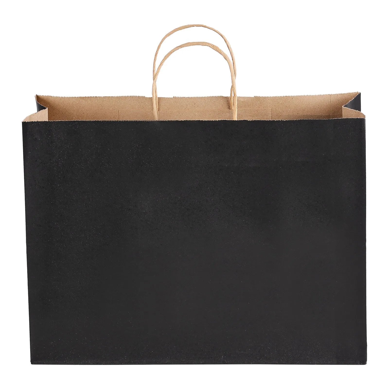 VEVOR Kraft Paper Bags with Handles – 50/100Pcs, 16 x 6 x 12 in, Large Reusable & Recycled Grocery/Party Bags – White, Brown, Black 