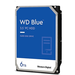 WD Blue WD60EZAX 6 TB Hard Drive - 3.5" Internal - SATA (SATA/600) - Conventional Magnetic Recording (CMR) Method 