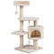 36 Inch Tall Kitten Tower with Condo and Plush Perch-Beige