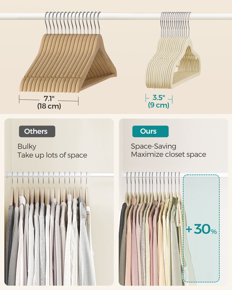 SONGMICS Velvet Hangers 