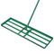 36 x 10 Inch Lawn Leveling Rake with Ergonomic Handle-Green