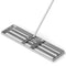 36 x 10 Inch Lawn Leveling Rake with Ergonomic Handle-Silver