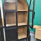 ARDYNAMIC Arc Cabinet | Oak Finish, 5 Shelves, Tempered Glass Doors, Soft-Close