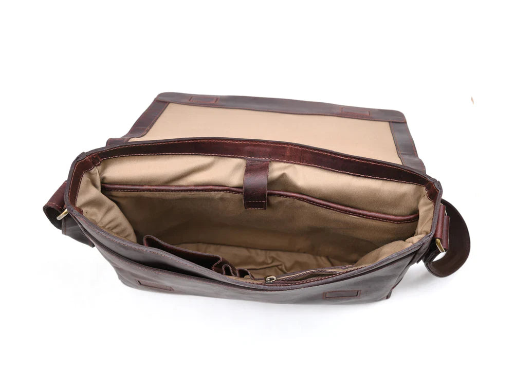 Husdon Leather Messenger Bag - Saddleback
