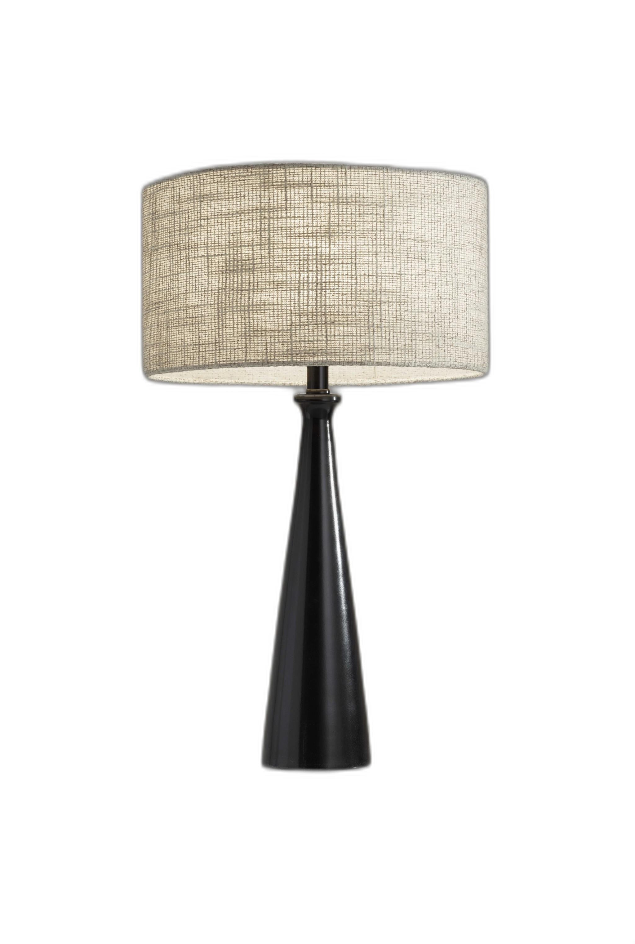 Black Metal Tapered Base Table Lamp