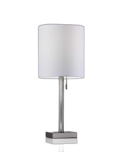 Brushed Steel Metal Table Lamp 