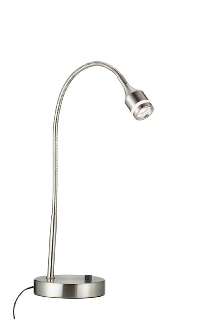 Brushed Steel Metal Led Adjustable Desk Lamp 