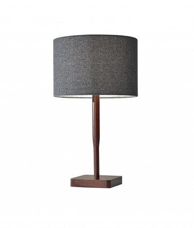 Cozy Cabin Walnut Wood Finish Table Lamp 
