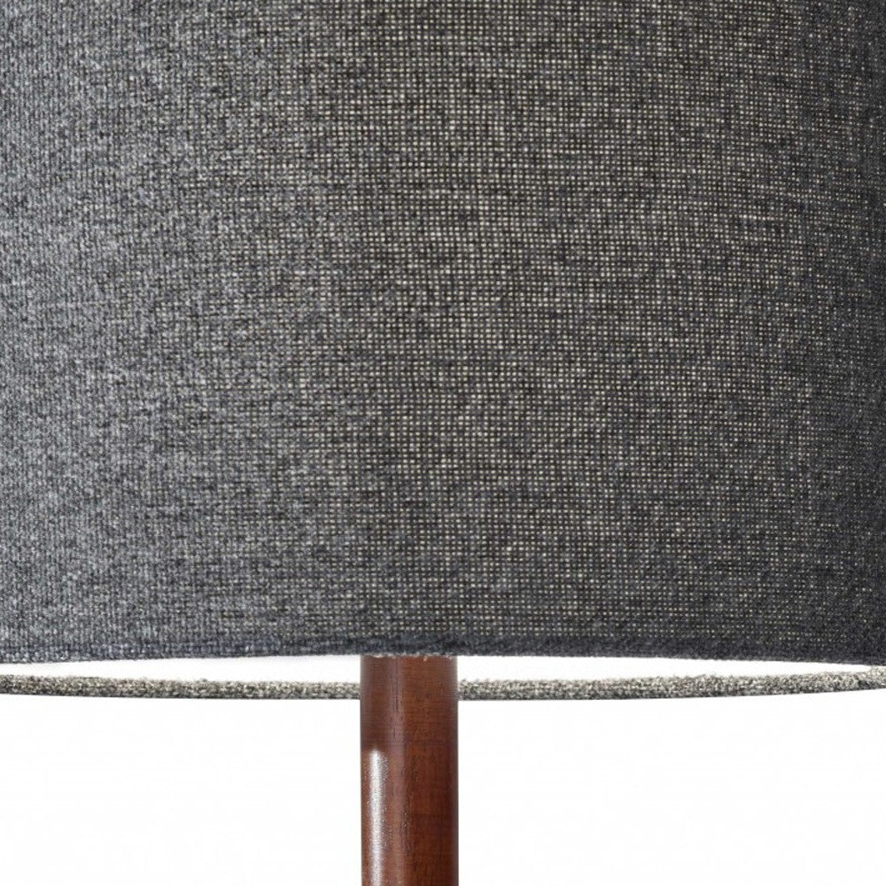 Cozy Cabin Walnut Wood Finish Table Lamp