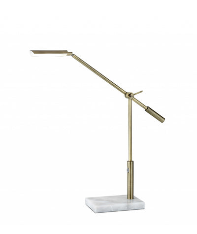 Sleek Brass Metal Adjustable And Dimmable Led Desk Lamp 
