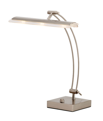 Wide Angle Adjustable Brushed Steel Metal Led Desk Lamp 
