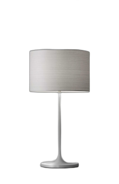 White On White Metal Table Lamp 