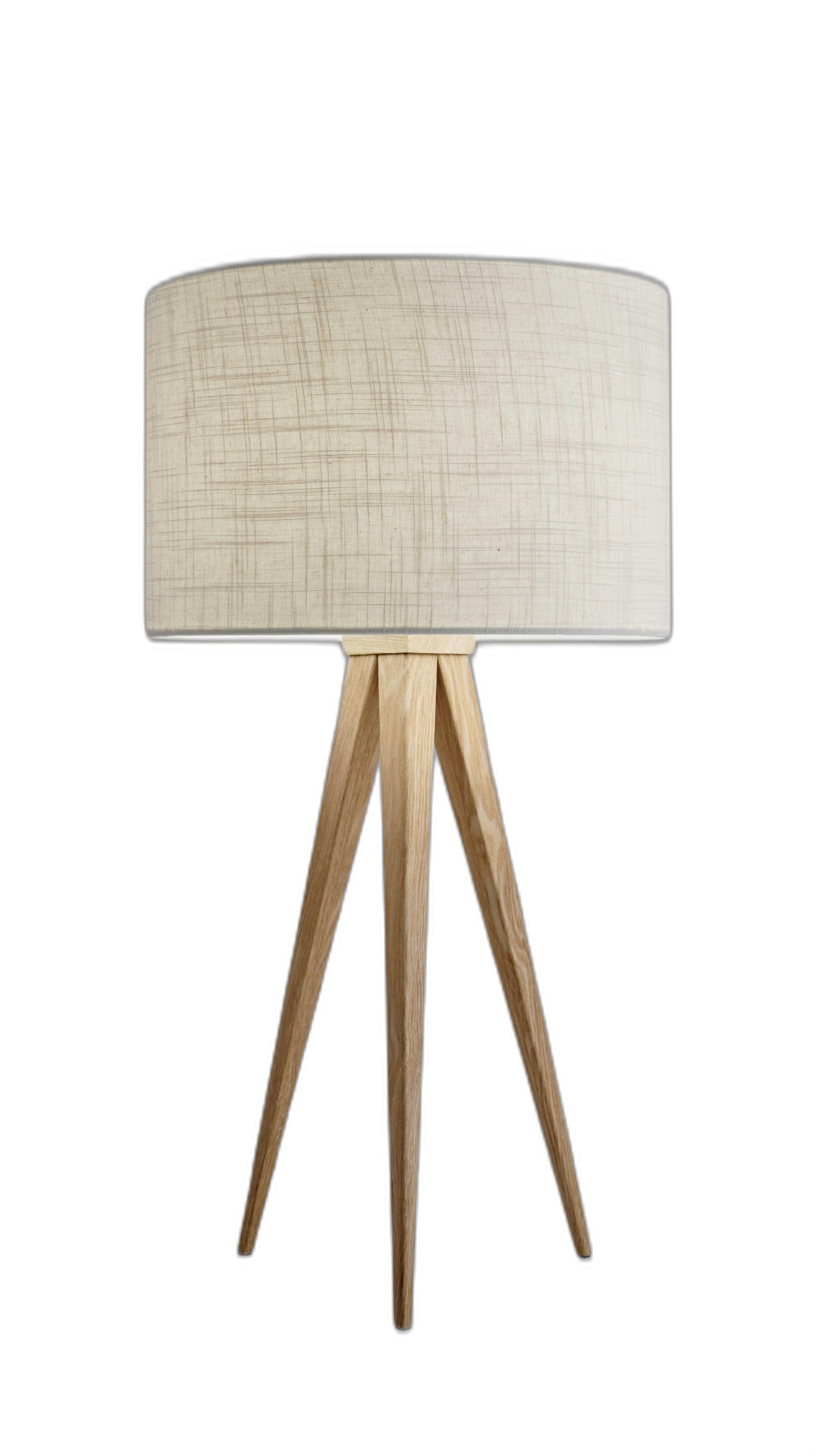 Treble Natural Wood Table Lamp