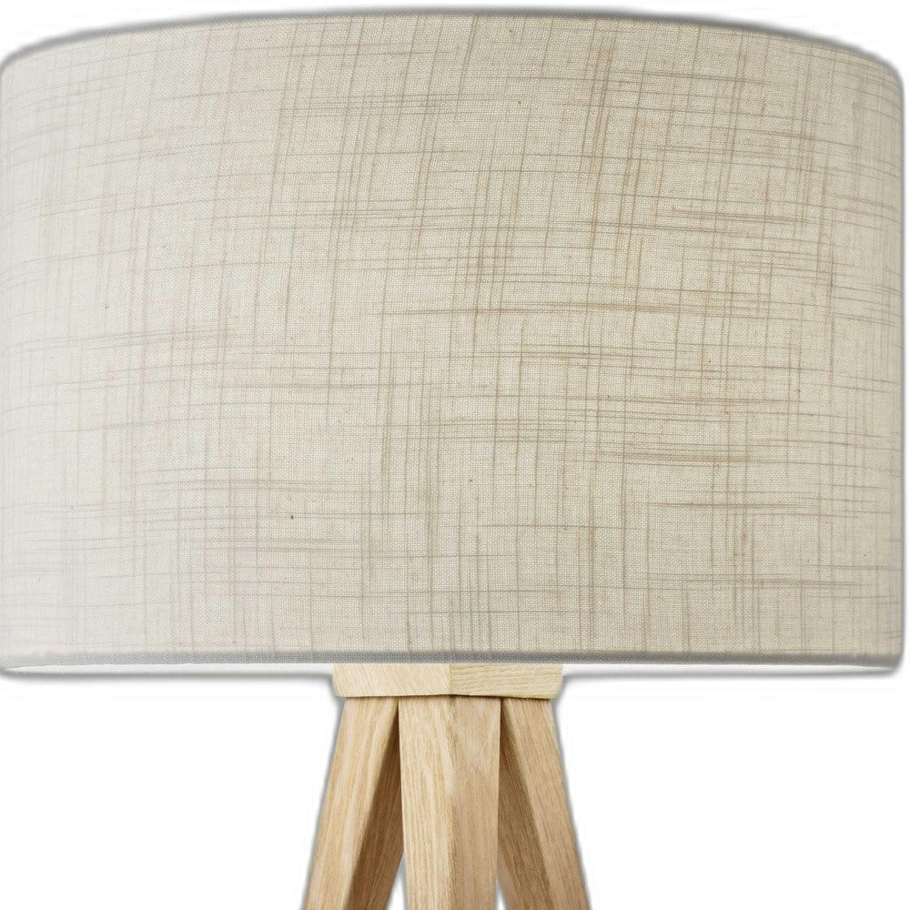 Treble Natural Wood Table Lamp