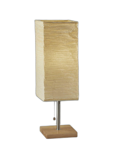 Wildside Paper Shade With Natural Wood Table Lamp 