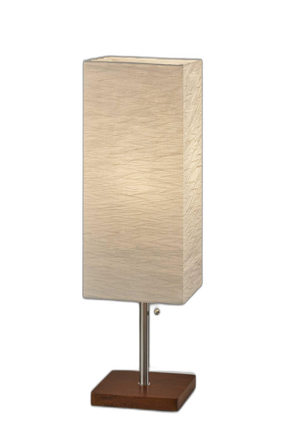 Wildside Paper Shade With Walnut Wood Table Lamp 
