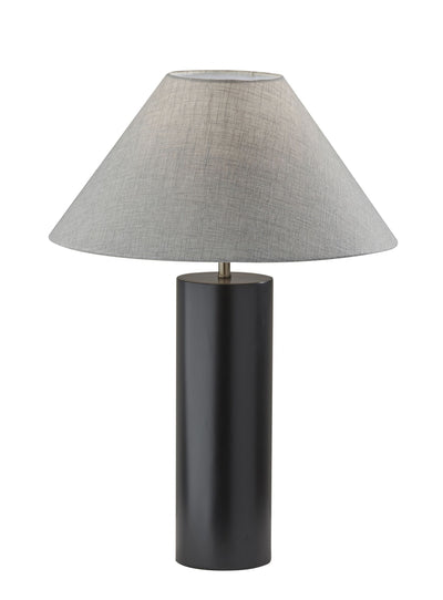 Canopy Black Wood Block Table Lamp 