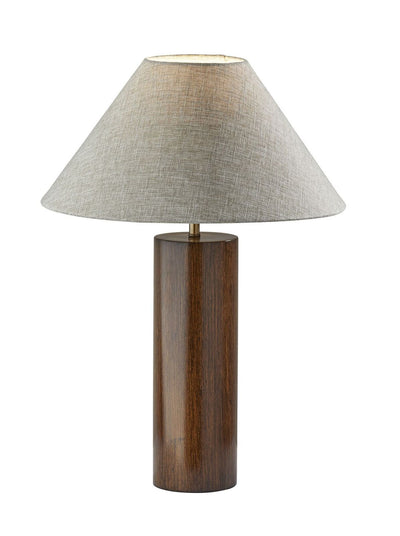 Canopy Walnut Wood Block Table Lamp 