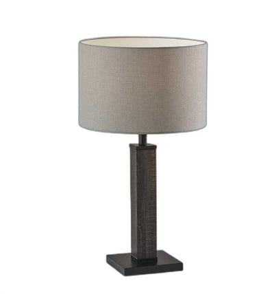 Black Wood Monument Table Lamp 