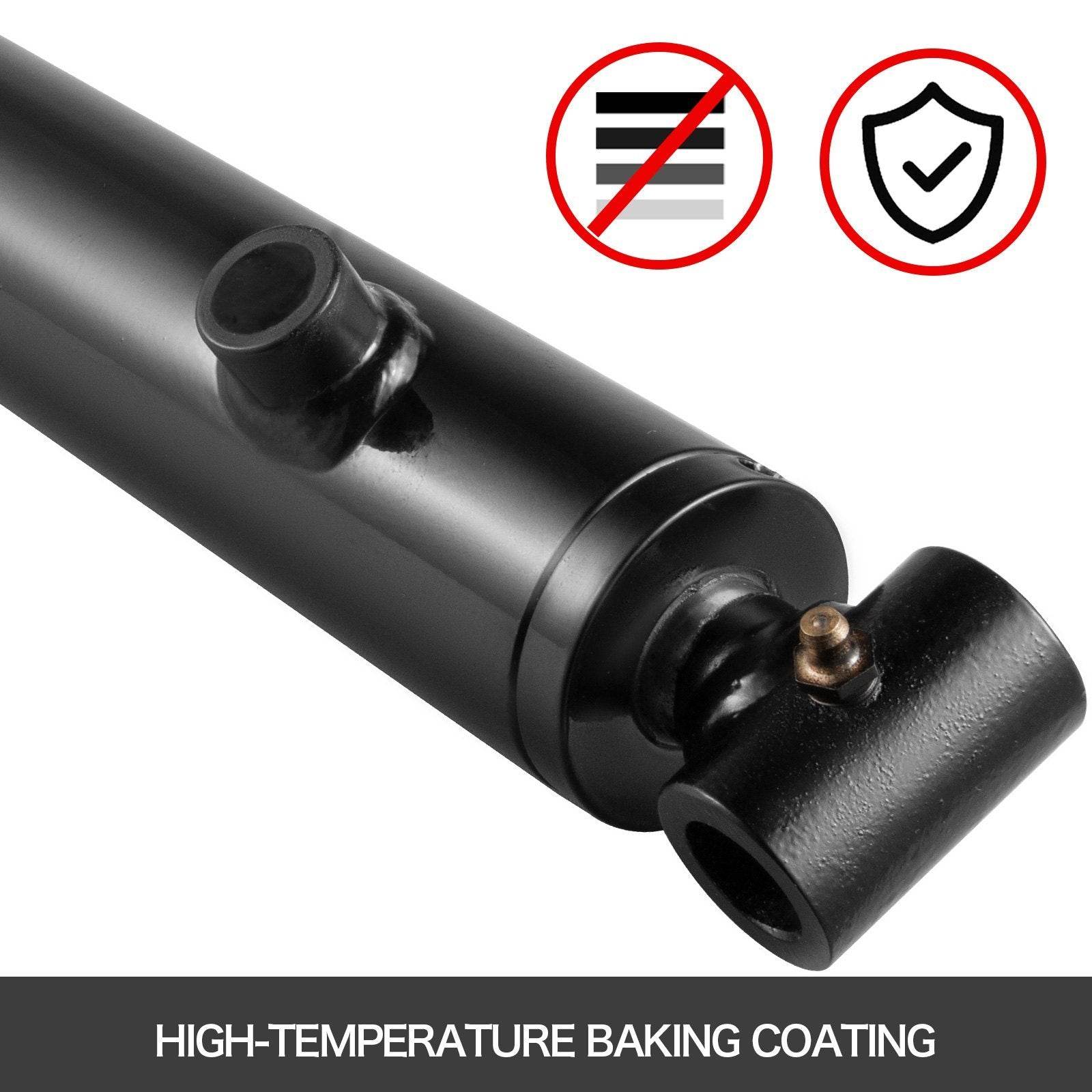 Hydraulic Cylinder 2 Bore 36 Stroke Hydraulic Ram Cylinder 3000psi Hydraulic Cylinders Welded Double Acting Cross Tube SAE6 Port Hydraulic Lifting Cylinder 