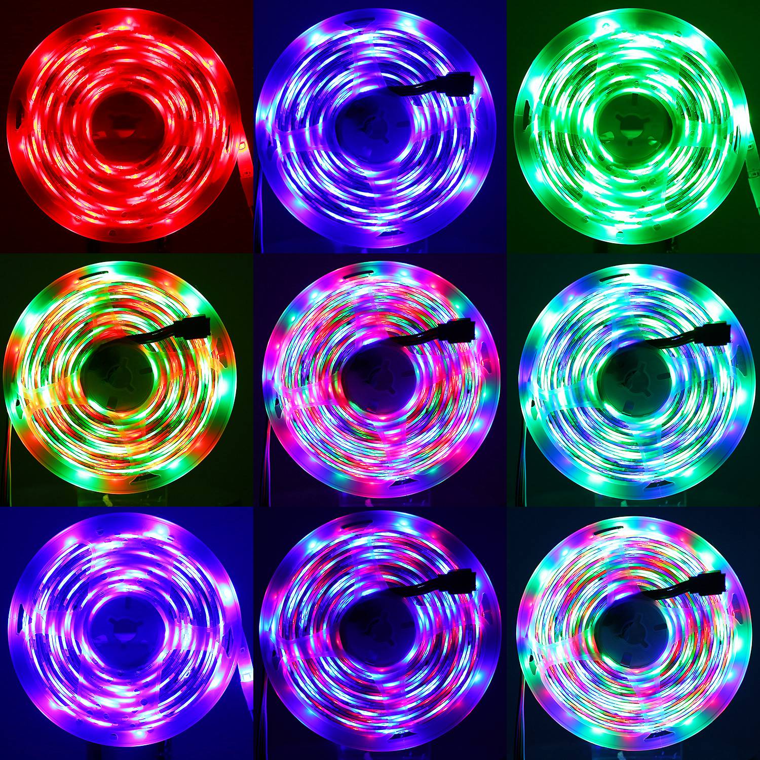 300 LEDs Strip Lights 5M/16.5ft 20 Colors RGB LED Strip IP65 Waterproof w/ Remote