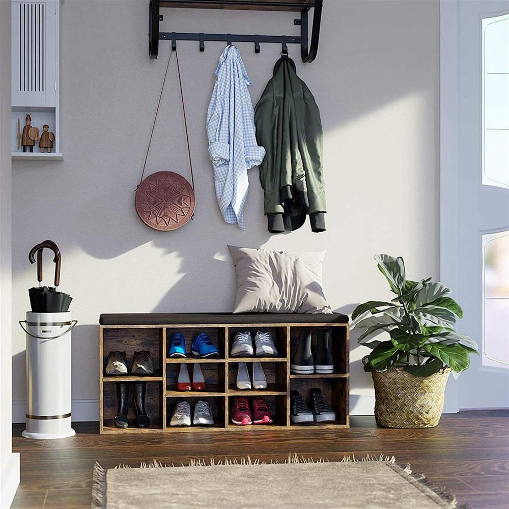 VASAGLE Shoe Bench with Cushion 