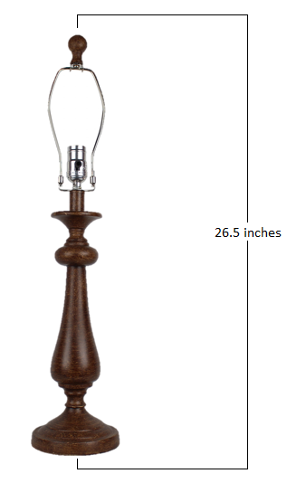 27" Dark Brown Standard Table Lamp