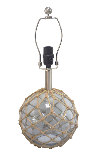 20" Clear Glass Bedside Table Lamp 