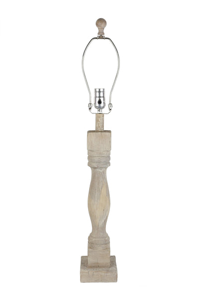 30" Off-White Solid Wood Standard Table Lamp 