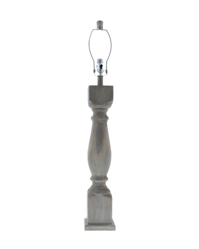 31" Gray Solid Wood Standard Table Lamp 