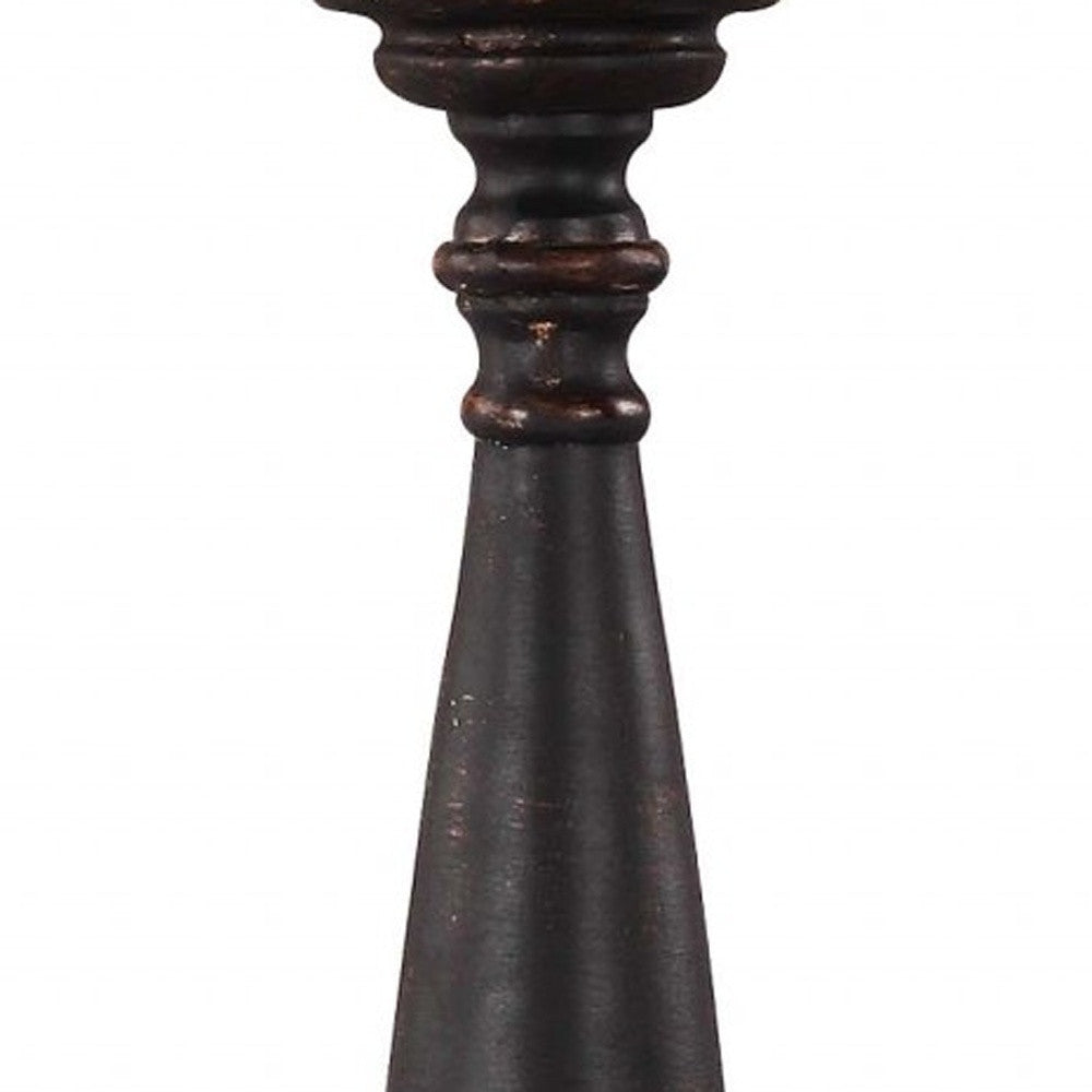 32" Black Table Lamps With Natural Empire Shade