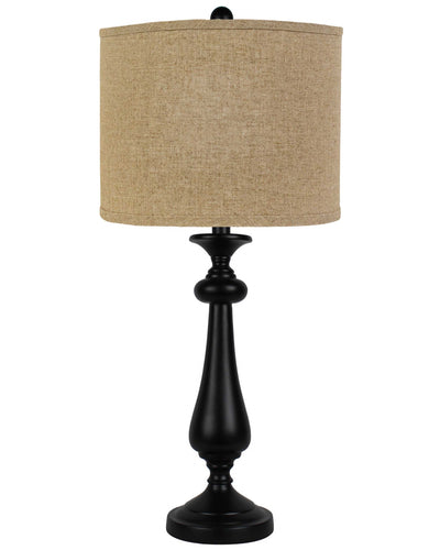 27" Black With Brown Drum Shade 