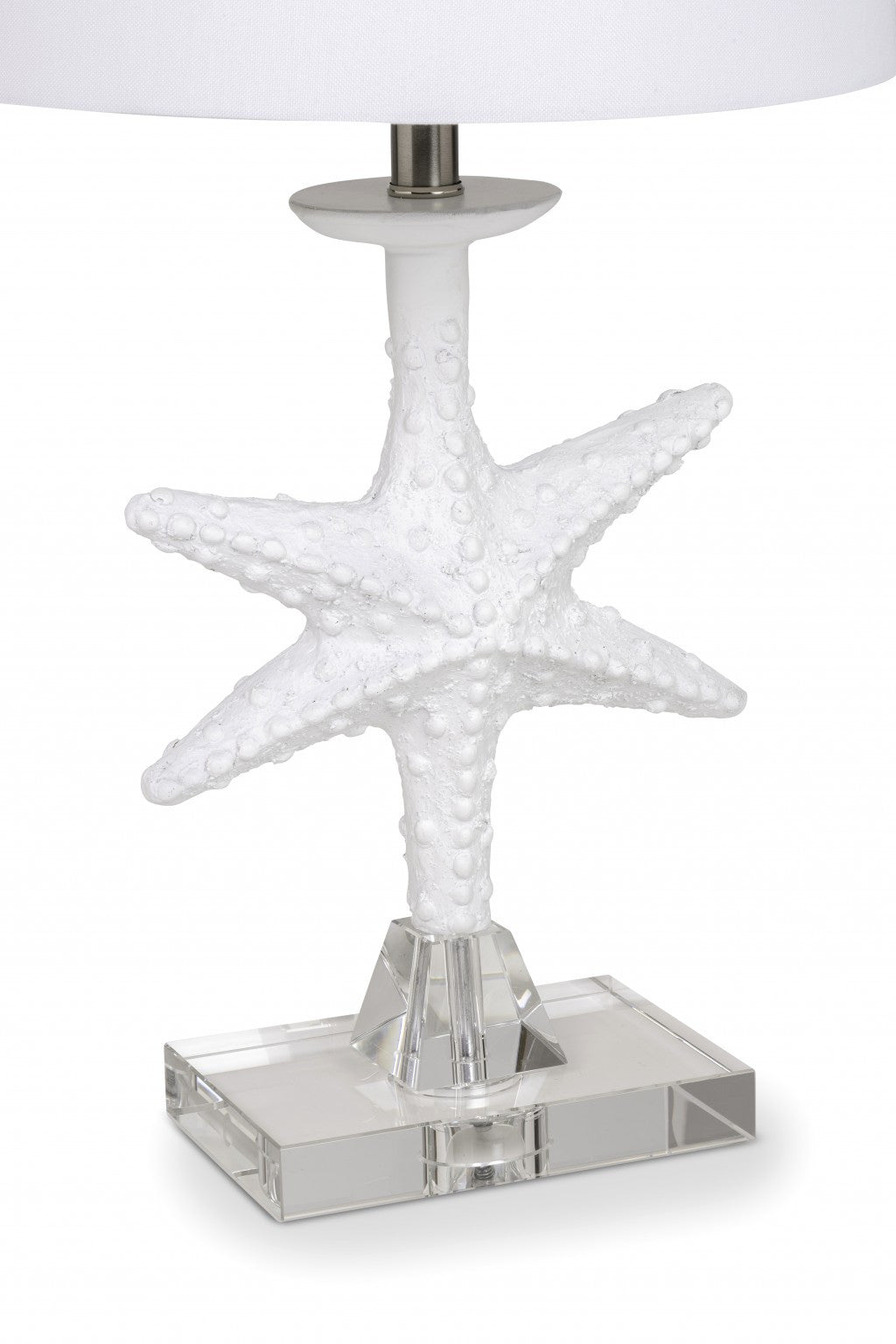 Set Of 2 White Coastal Starfsh Table Lamps