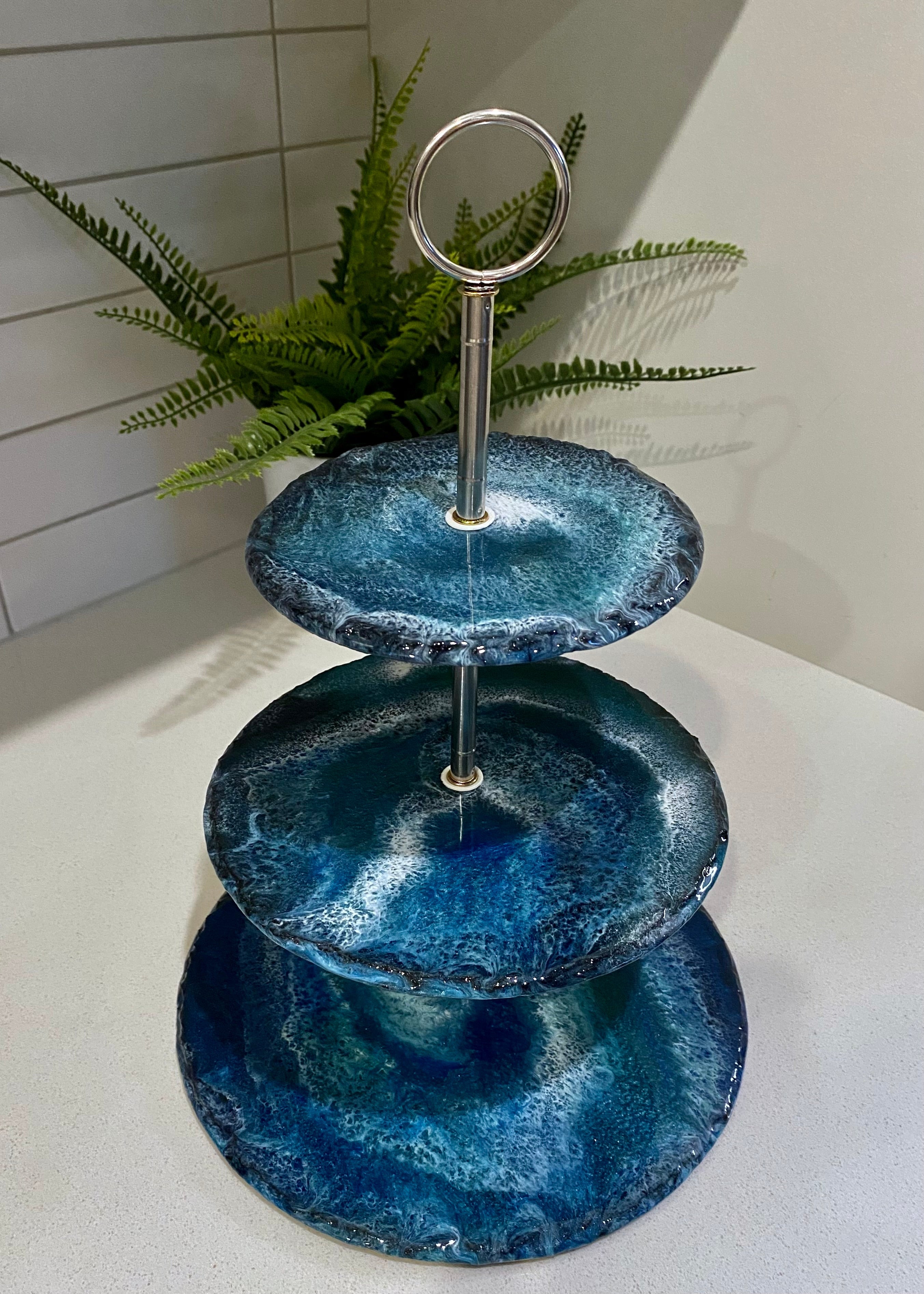 Slate Tiered Serving Platter 