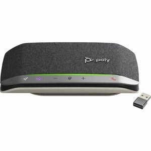 Poly Sync 20+ Wired/Wireless Bluetooth Speakerphone - Microsoft Teams - Silver 