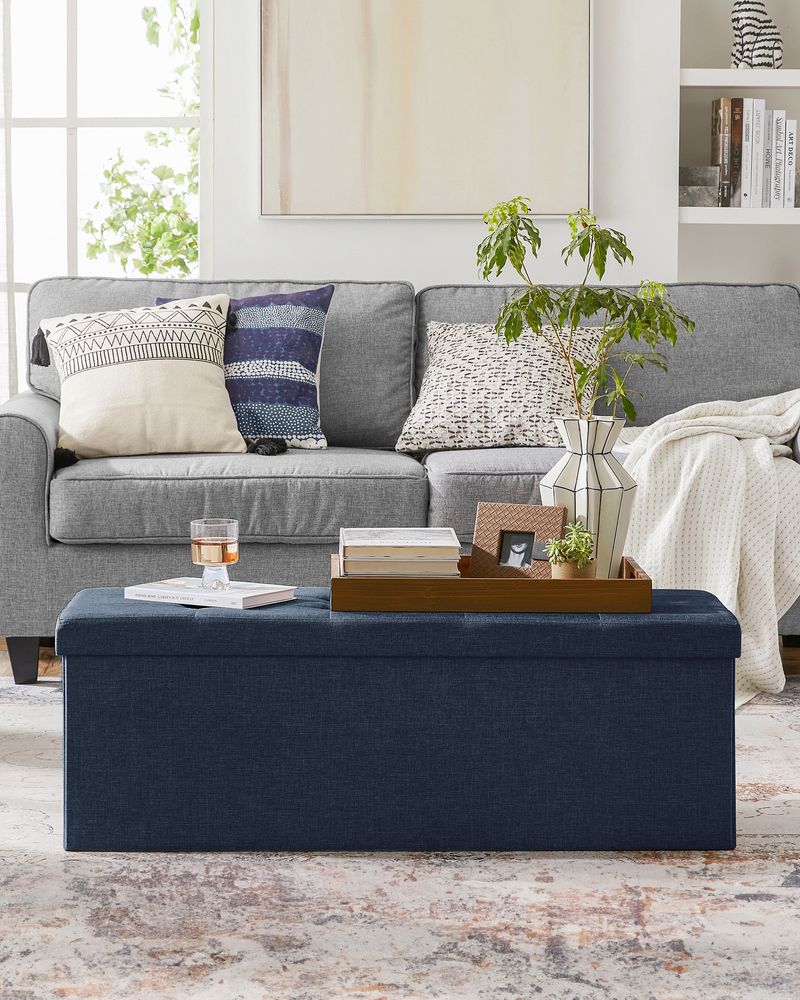 SONGMICS MAZIE Collection 43'' Folding Storage Ottoman Bench 