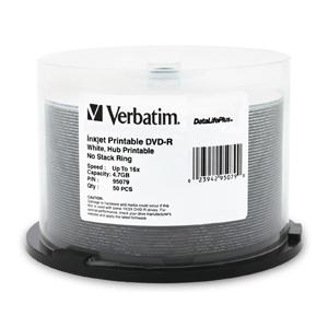 Verbatim DataLifePlus 95079 DVD Recordable Media - DVD-R - 16x - 4.70 GB - 50 Pack Spindle - White