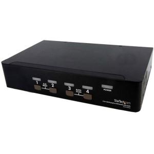 4 Port USB DisplayPort KVM Switch with Audio