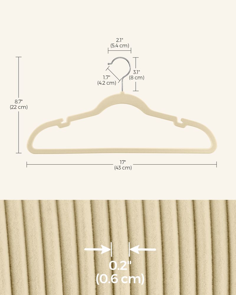 SONGMICS Velvet Hangers 