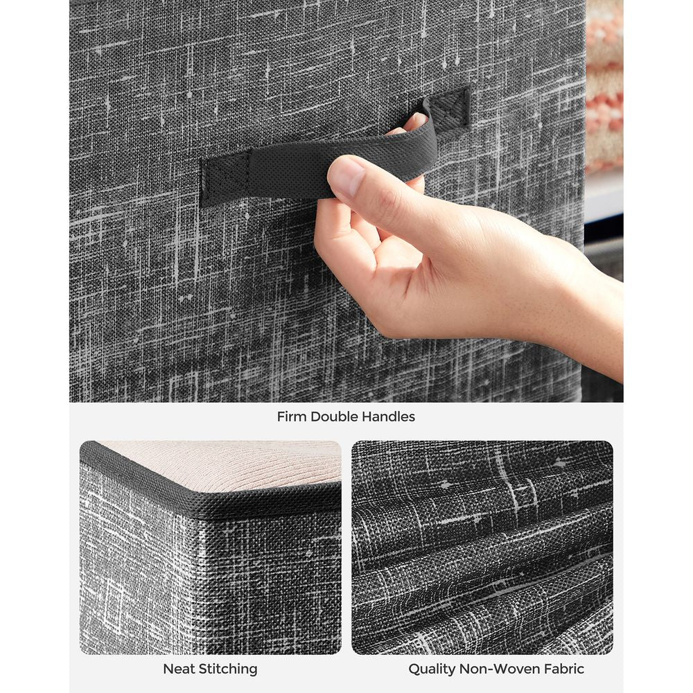 SONGMICS Non-Woven Fabric Storage Cubes with Double Handles 