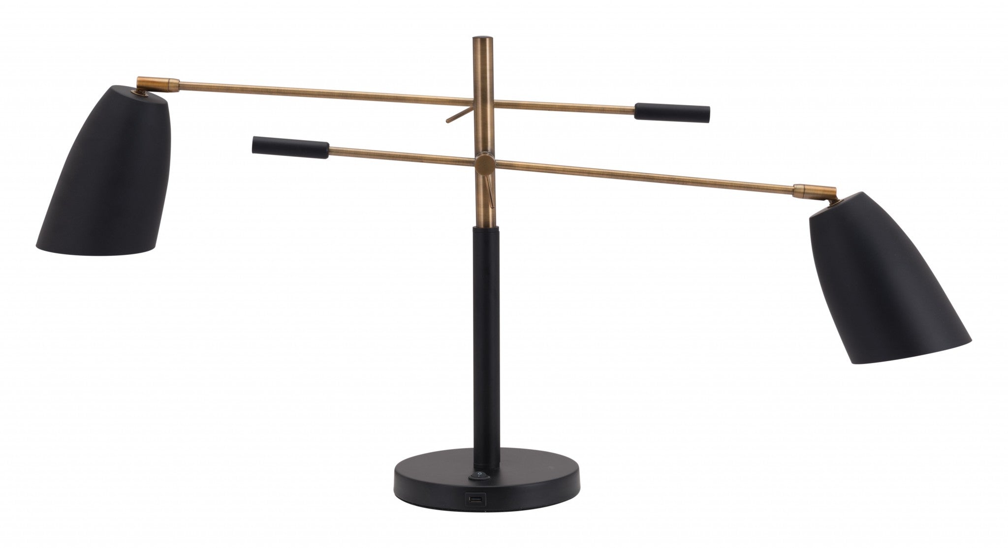 28" Black and Gold Adjustable Table or Desk Lamp