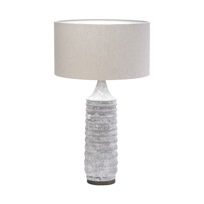 31" Gray Lamp Base LED With Beige Shade 